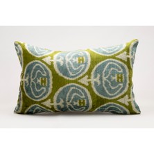 Ipek Kadife Ikat Dekoratif Kırlent Kılıfı