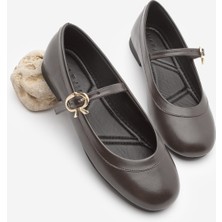 Marjin Kadın Tokalı Babet Meladi Kahve