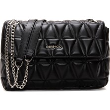 Kadın Siyah Zincir Askılı Kapitone Omuz Çantası 25ABD2004KP