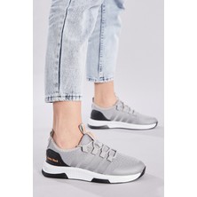 Tonny Black Unisex Füme Rahat Kalıp Şeritli Bağcıklı Spor Ayakkabı