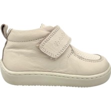 Nubebe Zamansız Çocuk Ayakkabısı Cırtlı ve Gerçek Deri Bej