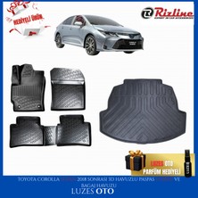 Toyota Corolla Sedan 3D Havuzlu Paspas ve Bagaj Havuzu Hybrid 2020 Model Uyumlu