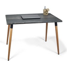 Doğal Ağaç Masif Kütük Masa Ahşap Çalışma Masası Ofis Masası 60CM x 90CM ( Ağaç Ayak )