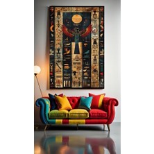 Özkacar Group Atik Mısısr Motifleri Iıı Ev Duvar Salon Güzellik Salonu Ofis Dükkan Dekarasyon Kanvas Tablo