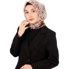 Kırmızı Sarmaşık Desen Sura Ipek Eşarp