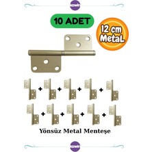 Kawin 10 Adet 12cm Metal Çelik Kapı Menteşe Yönsüz 2mm Dayanıklı Panel Cerman Nikel Krom Gümüş