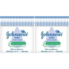 Johnson's Baby Kulak Temizleme Çubuğu 200 Adet (2 Li Set)