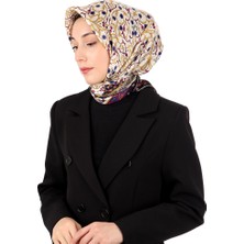 Gri Sarmaşık Desen Sura Ipek Eşarp