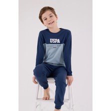 U.S. Polo Assn. Erkek Çocuk Uzun Kol Pijama Takım Koyu İndigo