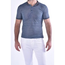 Efor Erkek Slim Fit Lacivert Spor Polo Yaka Tişört Ts 814