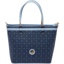 Tergan Lacivert Print Kadın El Çantası - S25K1PR09179-V5J