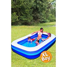 Black Island Şişme Büyük Aile Havuzu 255x170x50 Cm Kolay Kurulum Ve Uzun Süreli Kullanım