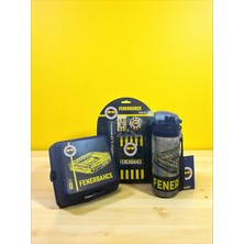 Fenerbahçe Taraftar Stad Figürlü 4 Bölmeli Beslenme Kutusu Stad Figürlü 500 ml Matara Kırtasiye Seti