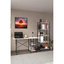 Çalışma Masası ve Kitaplık Seti Ikili Çalışma Odası Set