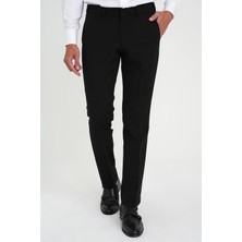 Efor Erkek Comfort Fit Beli Lastikli Esnek Siyah Pantolon P 1169