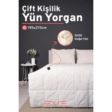 %100 Merinos Kuzu Yünlü Pamuklu Antialerjik Çift Kişilik Yorgan 195X215 cm