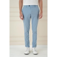 Efor Erkek Comfort Fit Rahat Kalıp Beli Lastikli Esnek Casual Havacı Mavi Pantolon P 1173