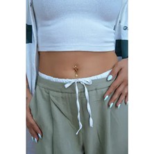 Sacce Scarves & Accessories Mıknatıslı Delik Gerektirmeyen Kutup Yıldızı Figürlü Göbek Piercingi Zirkon Taşlı