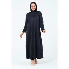 Diler Kadın Büyük Beden Atlas Kumaş Tesettür Mevsimlil Ferace