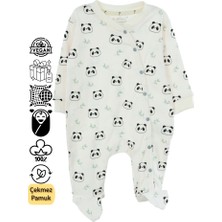 Ottoland Erkek Bebek Tulum 0-3 ve 3-6 Aylık Bereli Organik %100 Pamuk Kumaş Uzun Kol Çıtçıtlı OPEBT26BUBMOD53