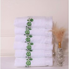 Özdilek Dila 50*90 Havlu 6lı Beyaz-Yeşil