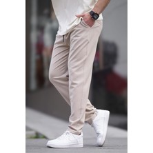 Bej Düz Paça Erkek Pantolon 6535