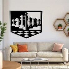 Satranç Dekoratif Metal Duvar Tablosu