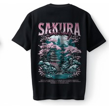 Bumeta Sakura Sanctuary Oversize Unisex Tişört T-Shirt