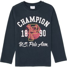 U.S. Polo Assn. Erkek Çocuk Açık Lacivert Bisiklet Yaka Süprem Sweatshirt 50316507-VR059