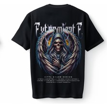 Bumeta Exterminate Dark Angel Of Death Oversize Unisex Tişört T-Shirt