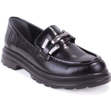 Dagoster DZA07-90814 Siyah Rugan Günlük Loafer  Kadın Ayakkabı