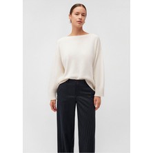 Mavi Kadın Bisiklet Yaka Kazak Kırık Beyaz 1710492-70057