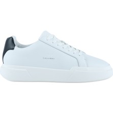 Calvin Klein Chunky Cupsole Erkek Beyaz Deri Ayakkabı (YM0YM01344-01W)