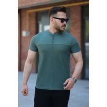 Erkek Hakim Yakalı Kısa Kollu Pamuklu T-Shirt