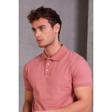 Erkek Slim Fit Pamuklu Yumuşak Doku Nefes Alan Kumaş Yakalı Tişört