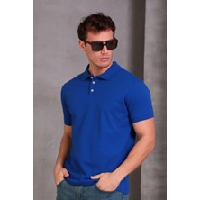 Erkek Slim Fit Pamuklu Yumuşak Doku Nefes Alan Kumaş Yakalı Tişört