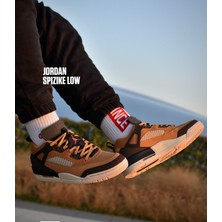 Jordan Spizike Low Gs Unisex Genç Çocuk  Kahverengi Kanvas  Spor Ayakkabı - FQ3950-202