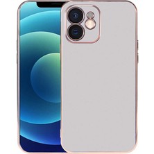 iPhone 12 Uyumlu Ecrz Viyana Kapak-Gümüş