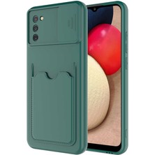 Galaxy A02S Kılıf ​ecrz Kartix Kapak-Koyu Yeşil