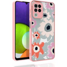 Galaxy M22 Kılıf Desenli Kamera Korumalı Parlak Ecrz Nora Kapak-No5