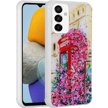 Galaxy M23 Kılıf Simli Desenli Kamera Korumalı Parlak Ecrz Popy Kapak-Kulübe