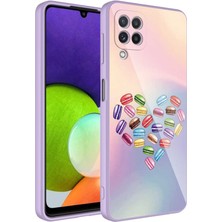 Galaxy M22 Kılıf Kamera Korumalı Desenli Sert Silikon Ecrz Epoksi Kapak-No1