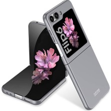 Galaxy Z Flip 6 Kılıf Ecrz Sert Kıpta Kapak-Gri