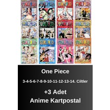 One Piece 4-5-6-7-8-9-10-11-12-13-14-15. Ciltler (12 Kitap) | Anime Kartpostallar