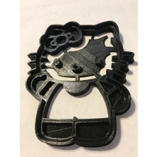 Byr Hello Kitty Kurabiye Kesici,  Kurabiye Kalıbı T601751 3D