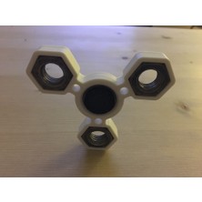 Byr Fidget Hand Triple Spinner With 3XM14 Hex Nuts 3D