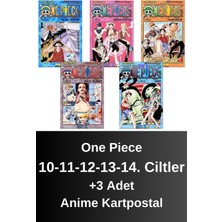 One Piece 10-11-12-13-14. Ciltler (5 Kitap) | Anime Kartpostallar
