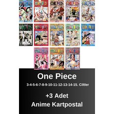 One Piece 3-4-5-6-7-8-9-10-11-12-13-14-15. Ciltler (13 Kitap) | Anime Kartpostallar