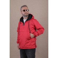 Kanguru Cepli Kürklü Erkek Yağmurluk Mont