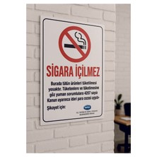 Sigara Içilmez 25 cm x 35 cm Folyo Baskı Uv Baskı (Solmaz)